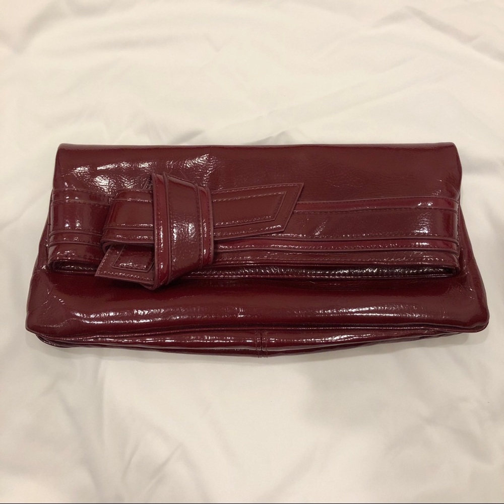 Daisy Fuentes Dark Red Flip-Over Clutch